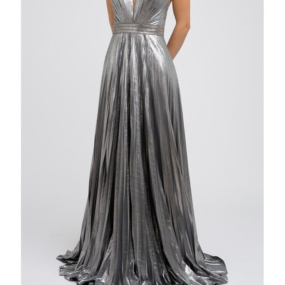 N/A Charcoal Silver Gray Evening Wedding Dress JT226 - Picture 1 of 10